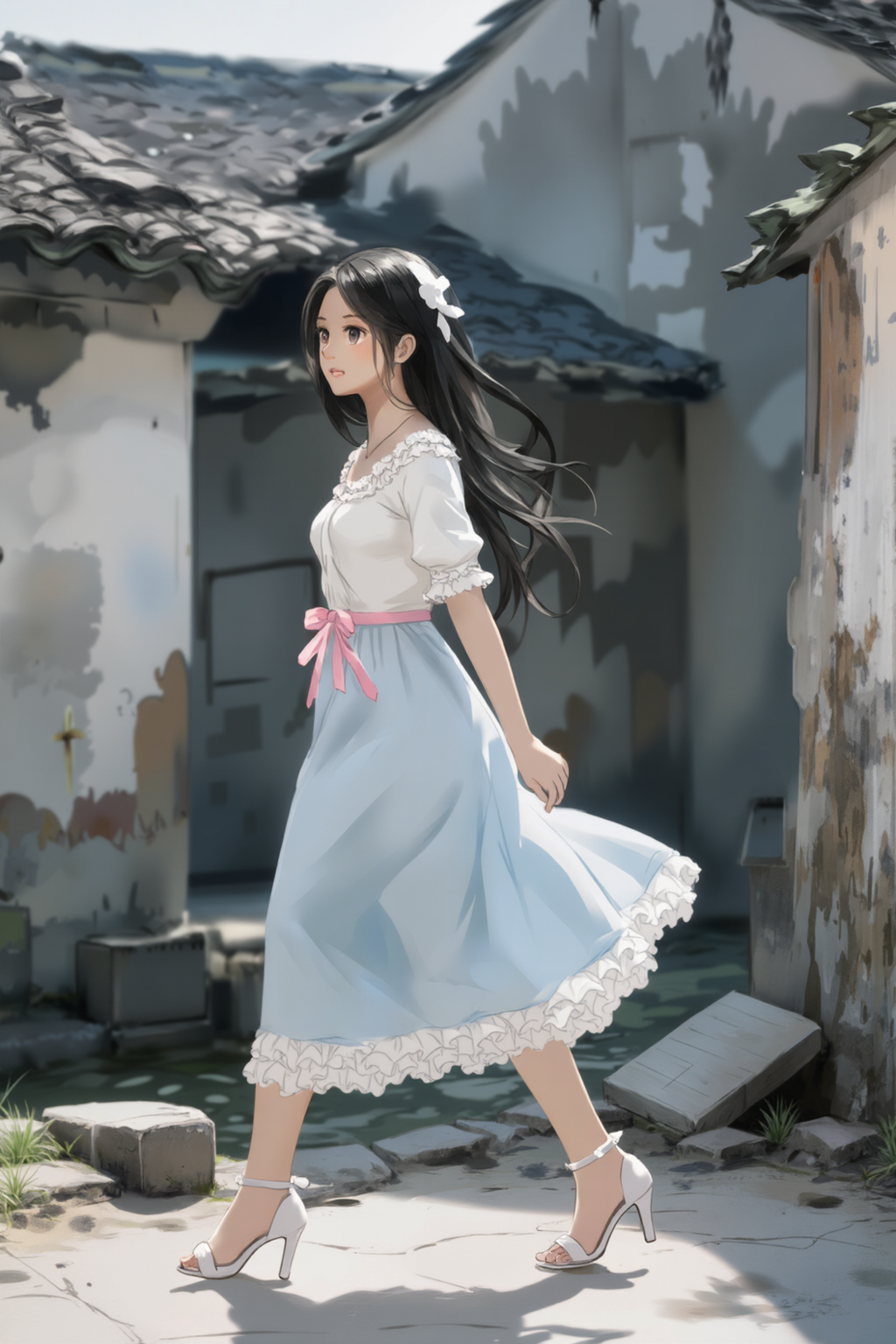 夏の都市の遺跡