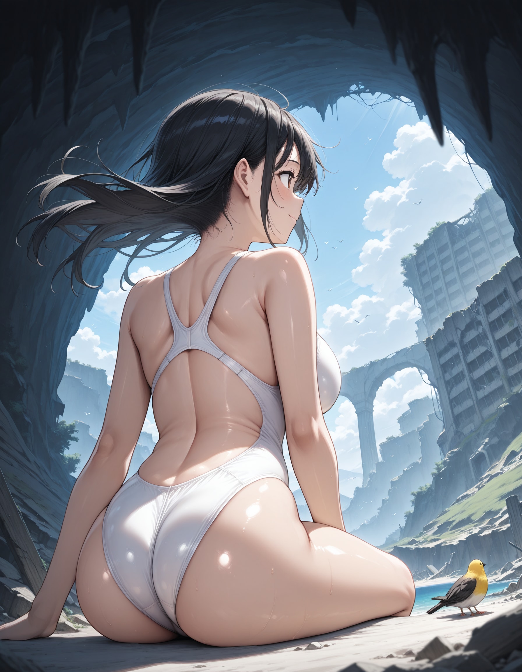 白競水の後ろ姿