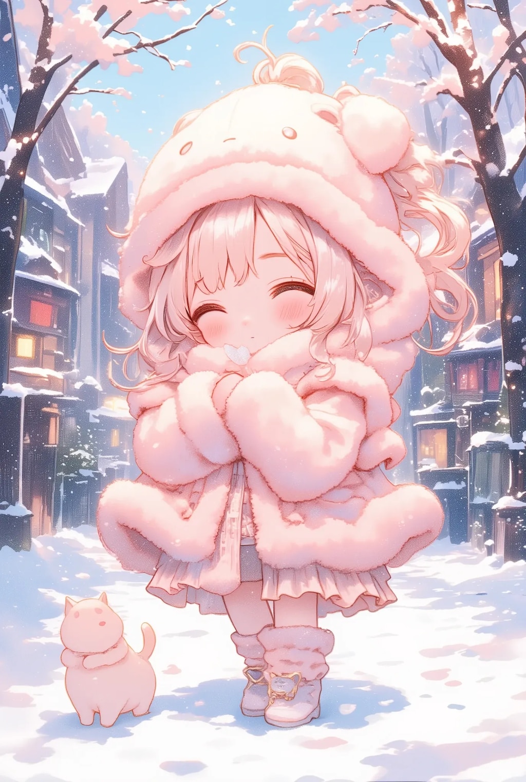 冬のもこもこフリフリちゃん