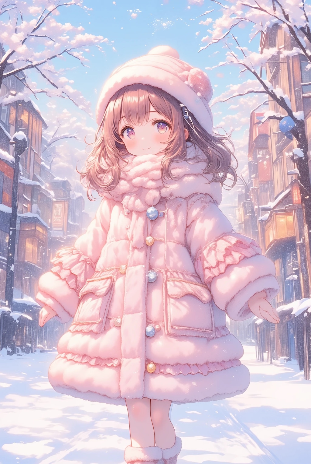 冬のもこもこフリフリちゃん