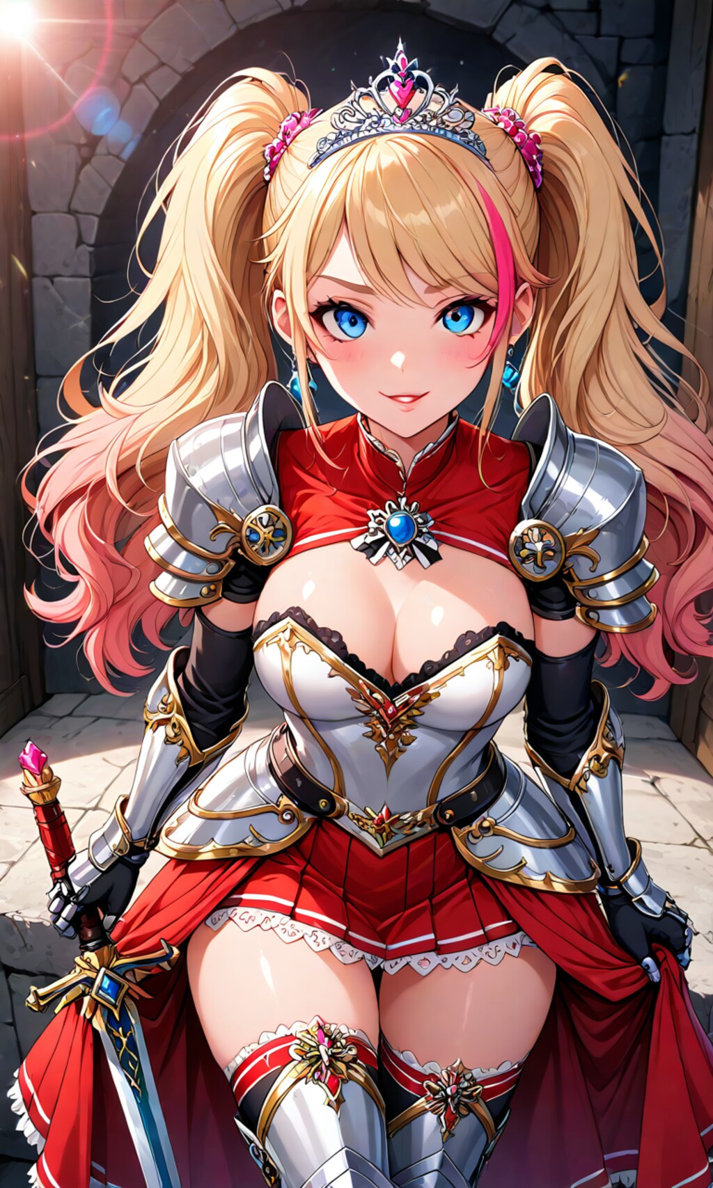 金髪ツインテール女騎士