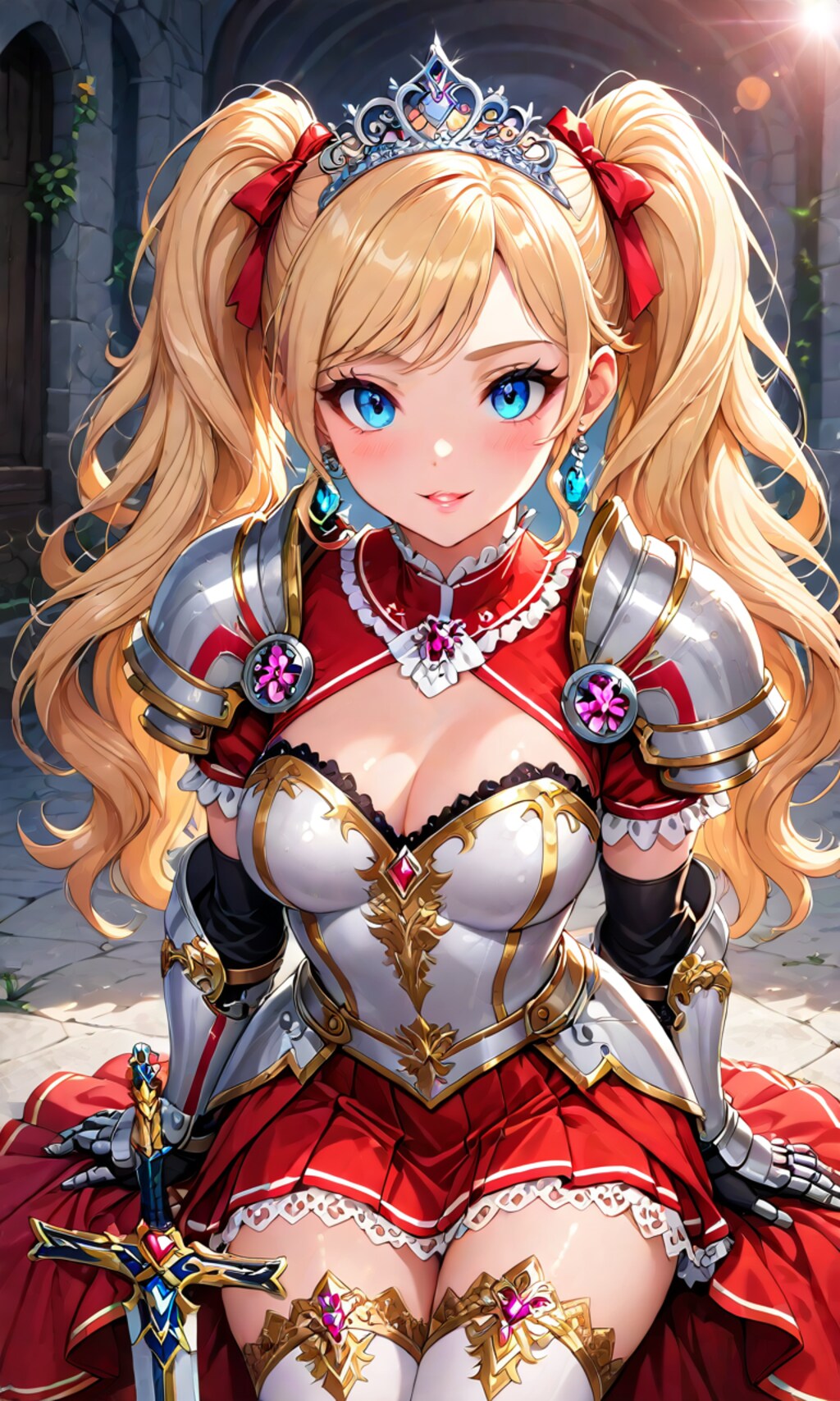 金髪ツインテール女騎士