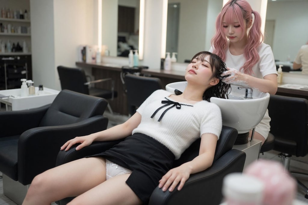 美容室パンチラ2