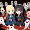 文化祭 オバケ屋敷で幽霊の小さな女の子 4枚目