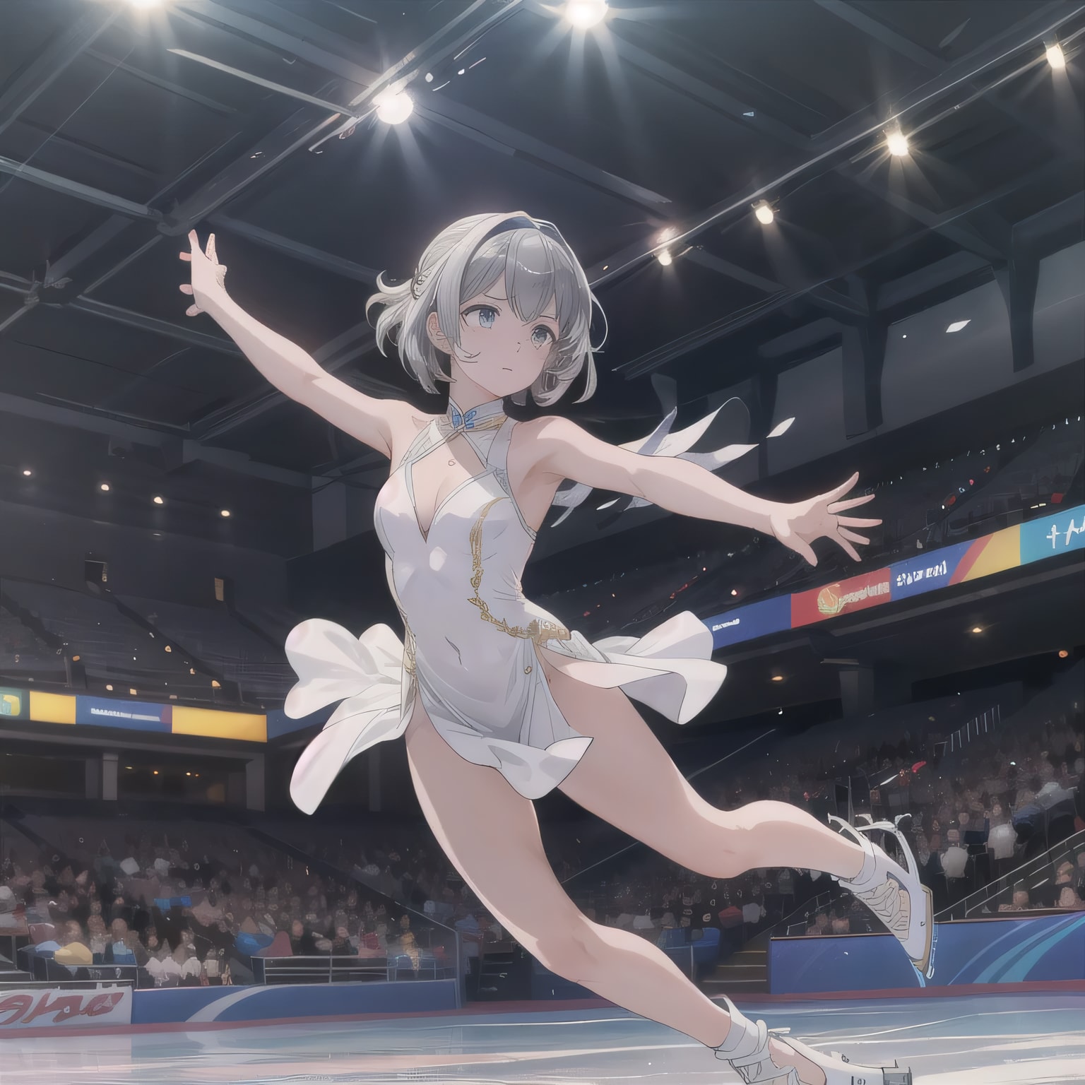 灰髪ボブでフィギュアの少女 | の人気AIイラスト・グラビア