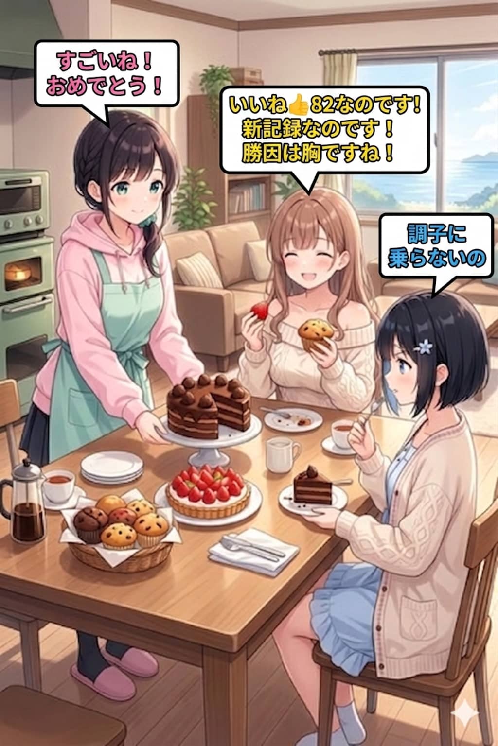 ピクニックのせりかのイラストがかなりのいいねいただきました！