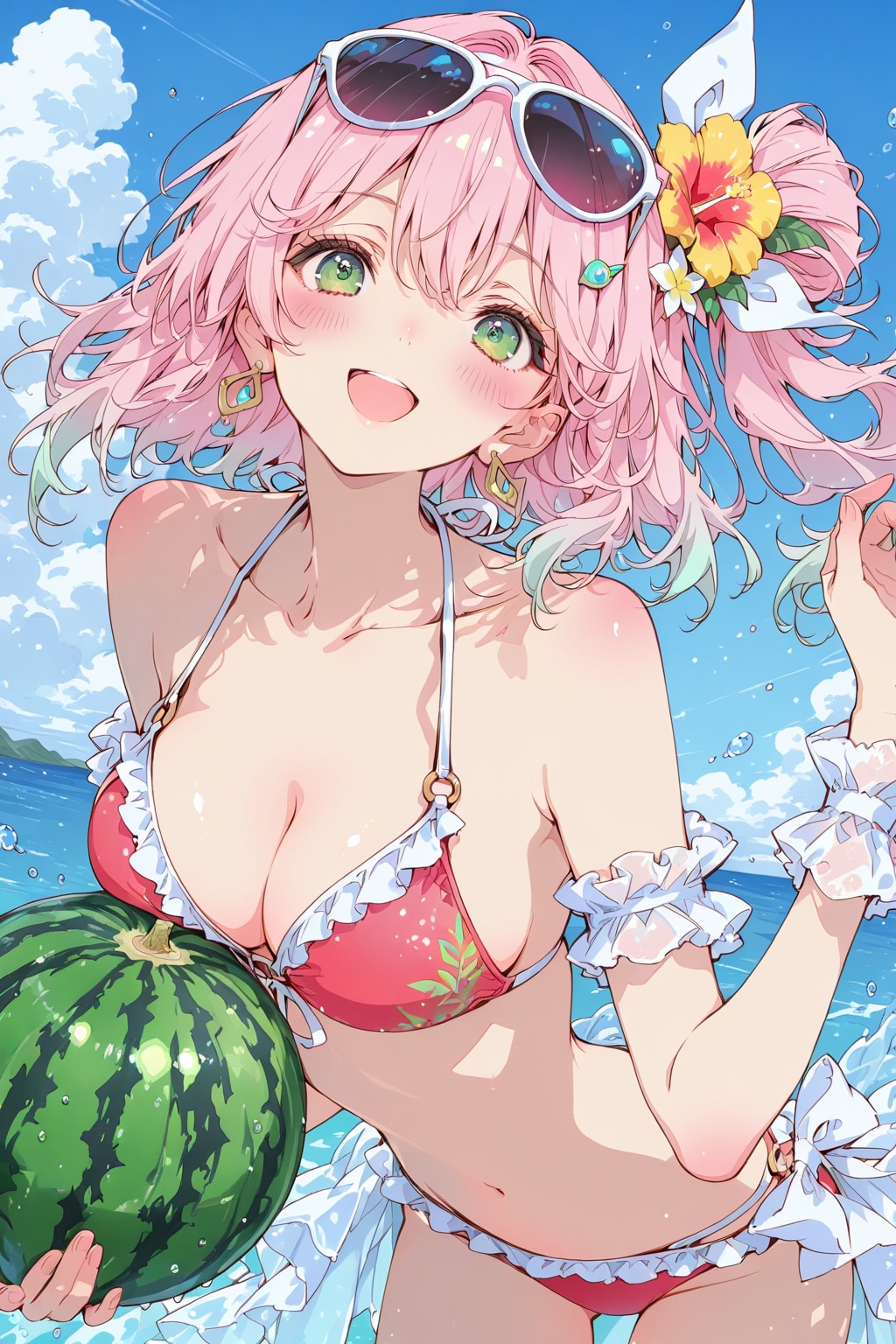 スイカとサングラス