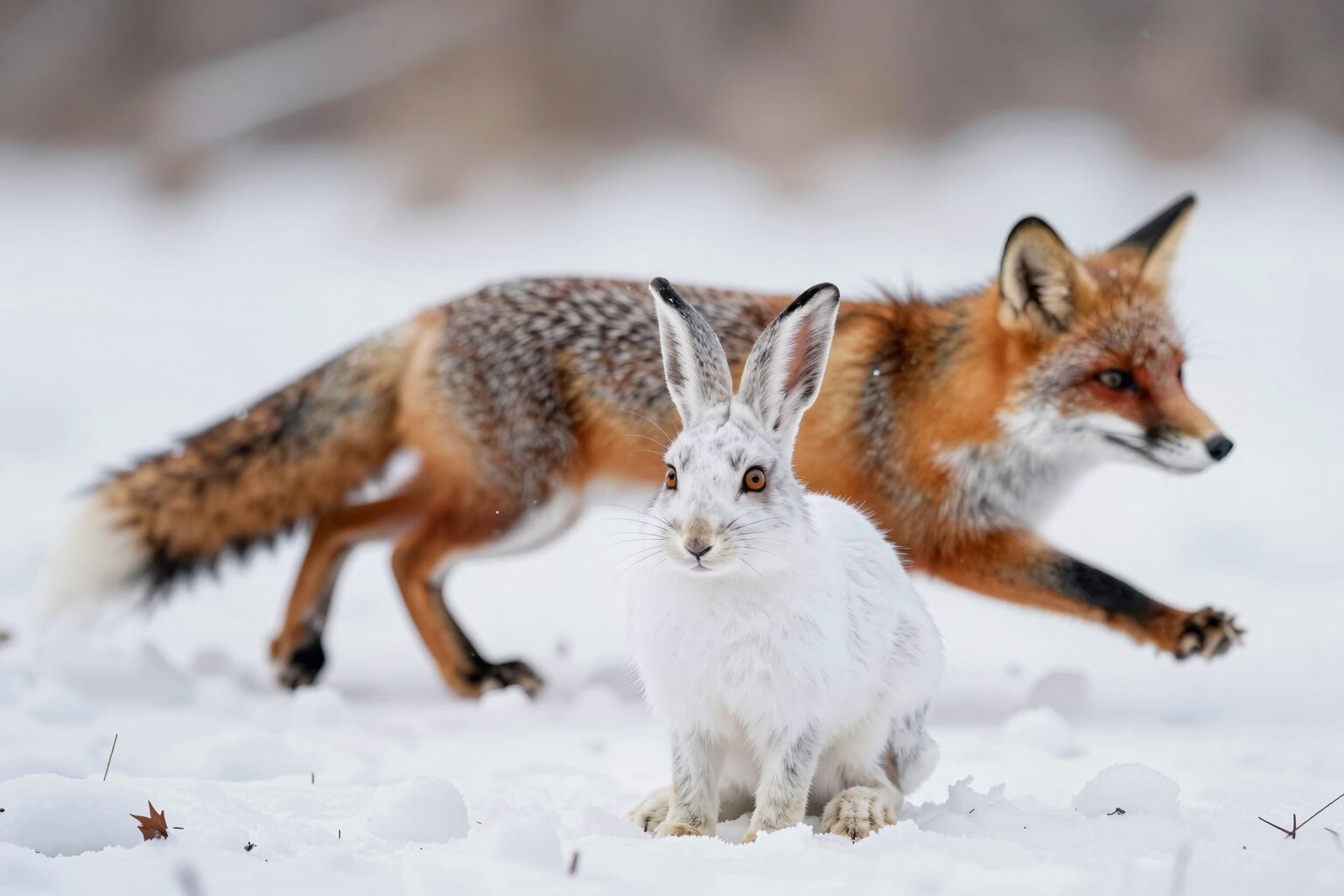 冬の兎と狐 | の人気AIイラスト・グラビア