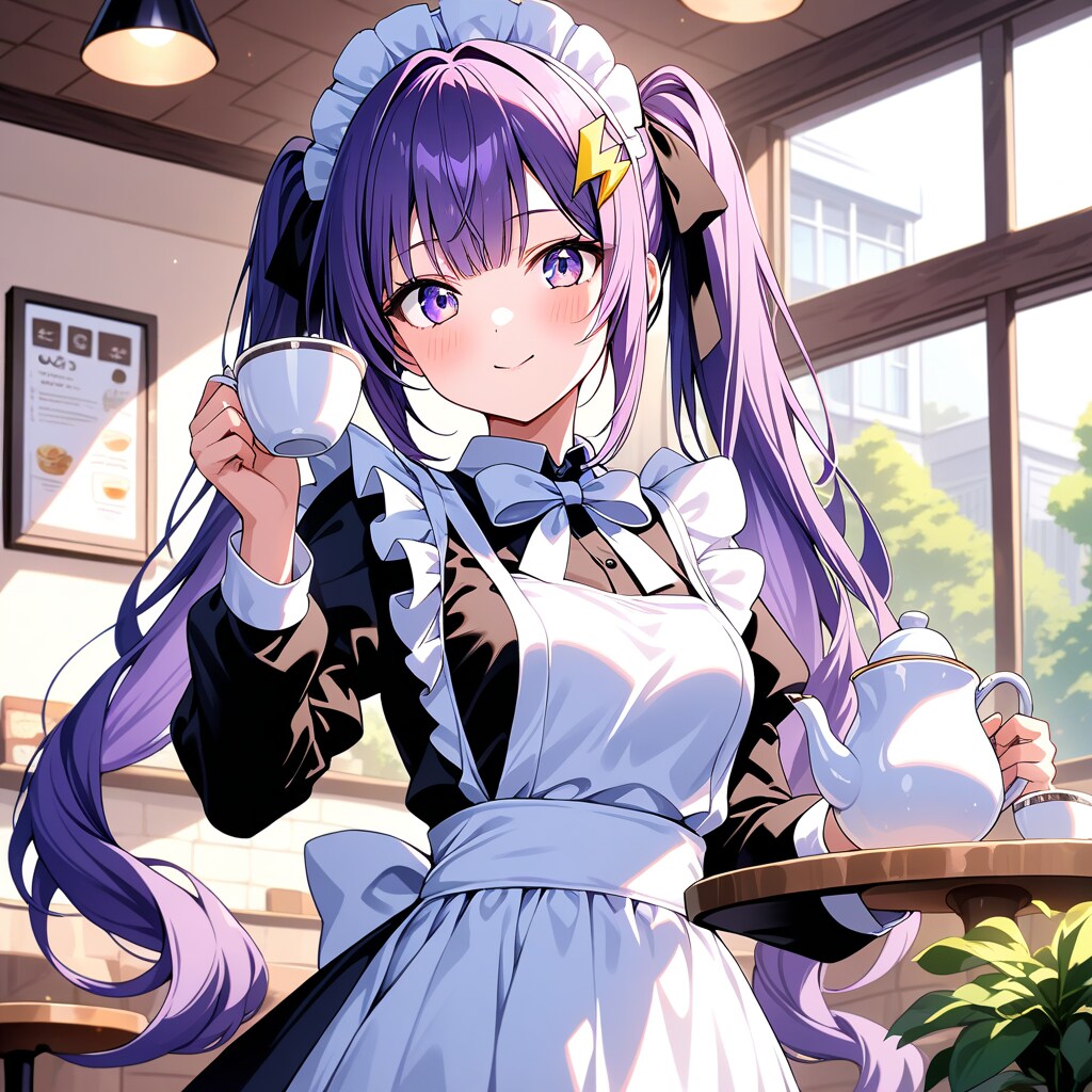 カフェのメイド店員