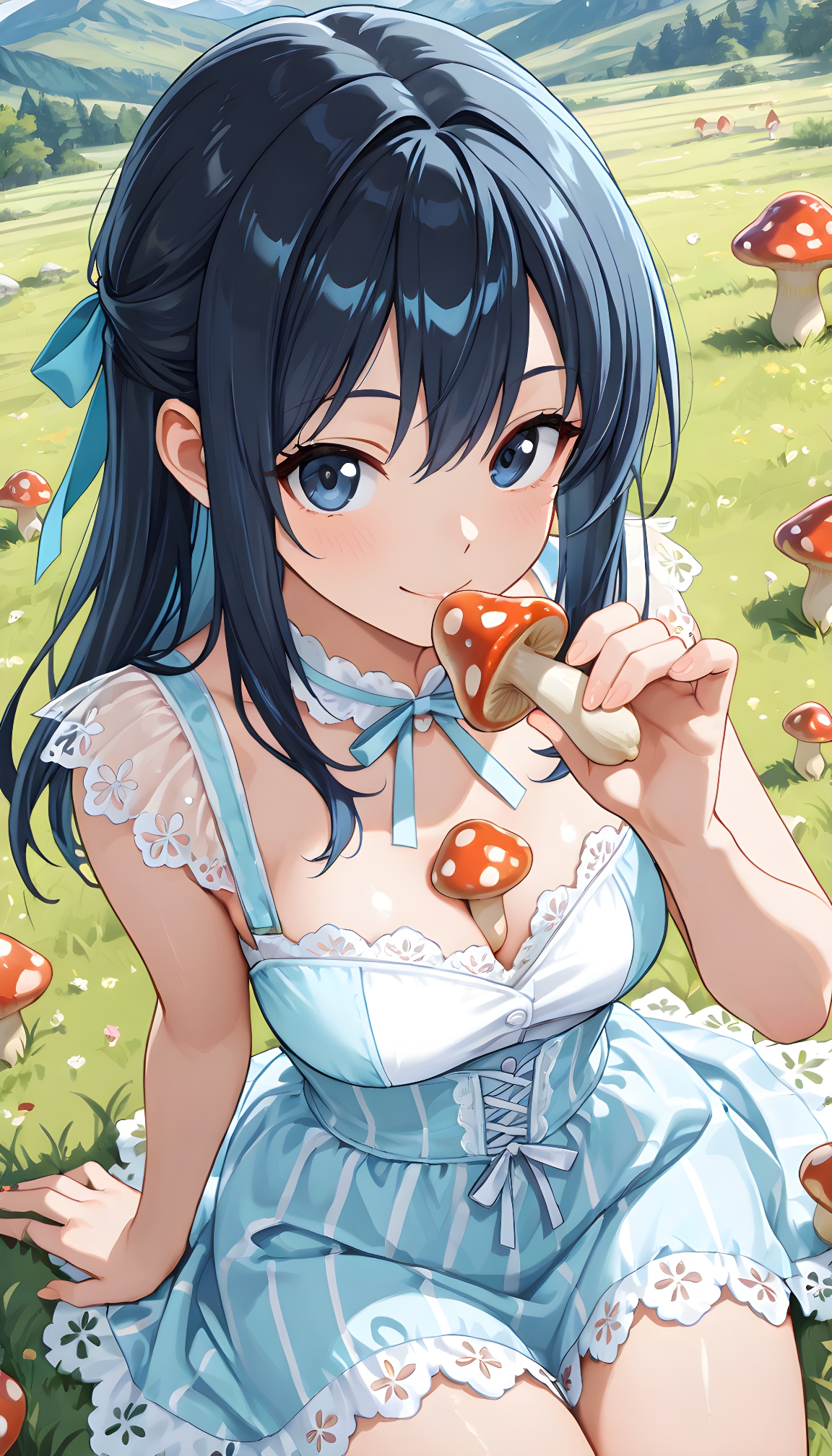 キノコと「春色コーデ」A-01 | の人気AIイラスト・グラビア