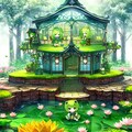 池のある森の小さなお家 2枚目
