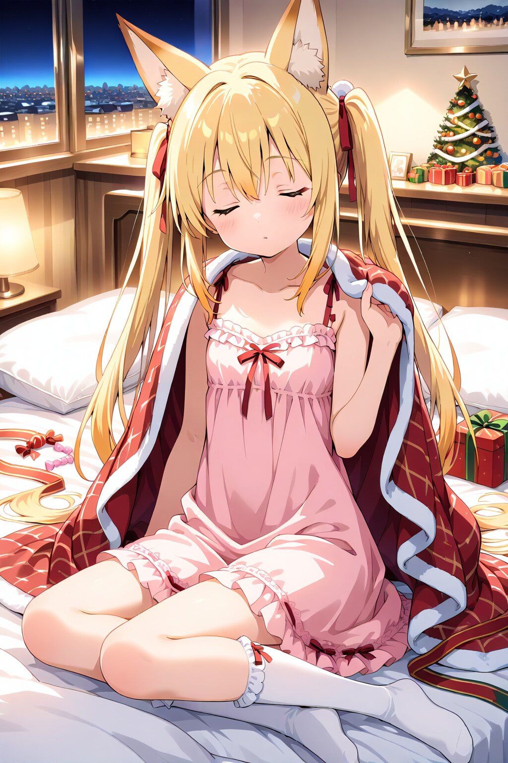 サンタ待ち中に寝ちゃった子