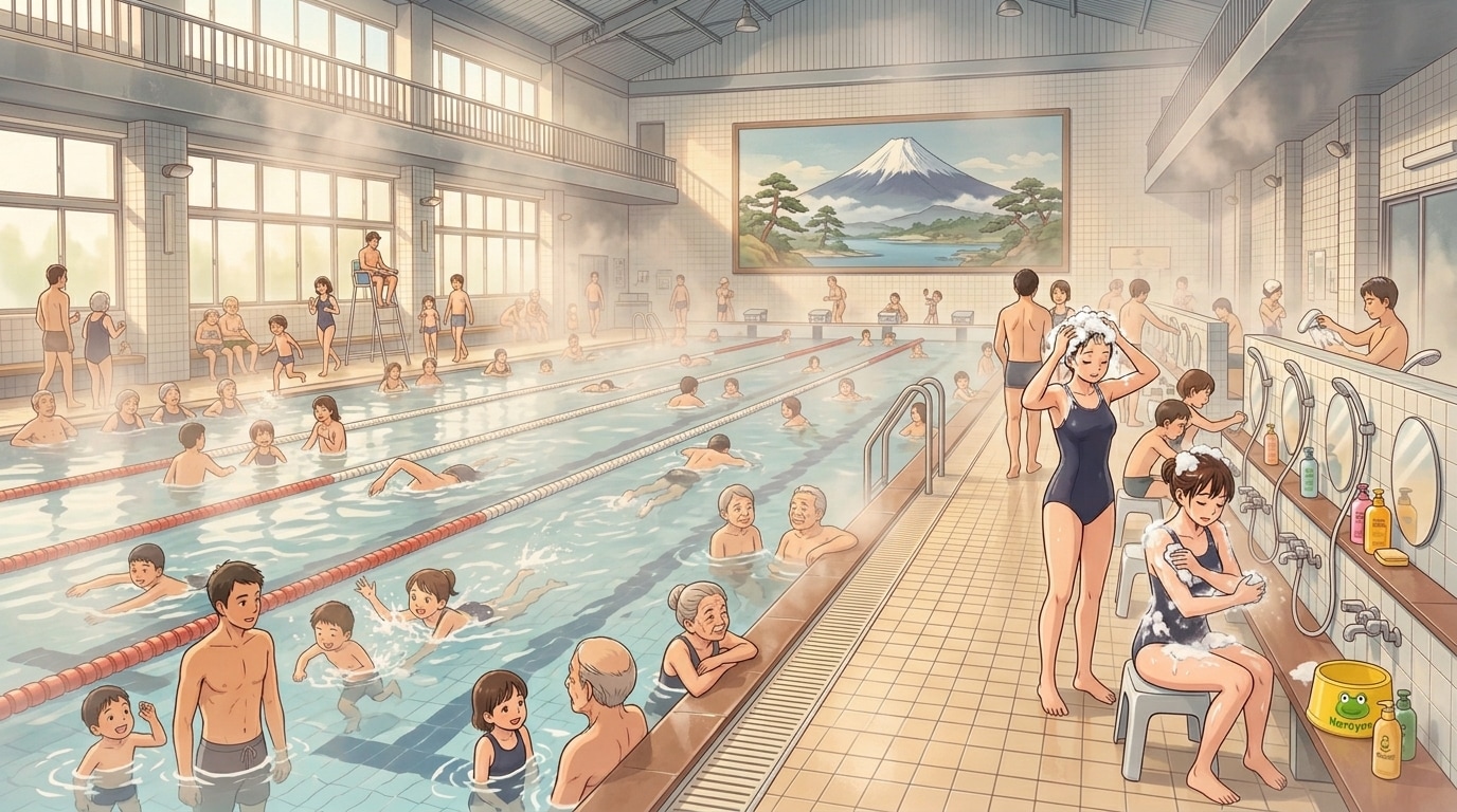 銭湯プール