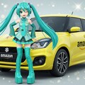 初音ミクとAmazonカラースズキスイフト 4枚目