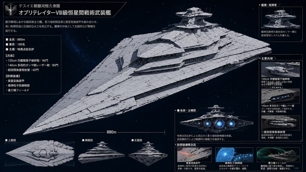 宇宙艦艇の性能諸元的なやつ