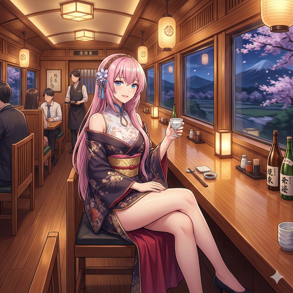 居酒屋列車にルカさん
