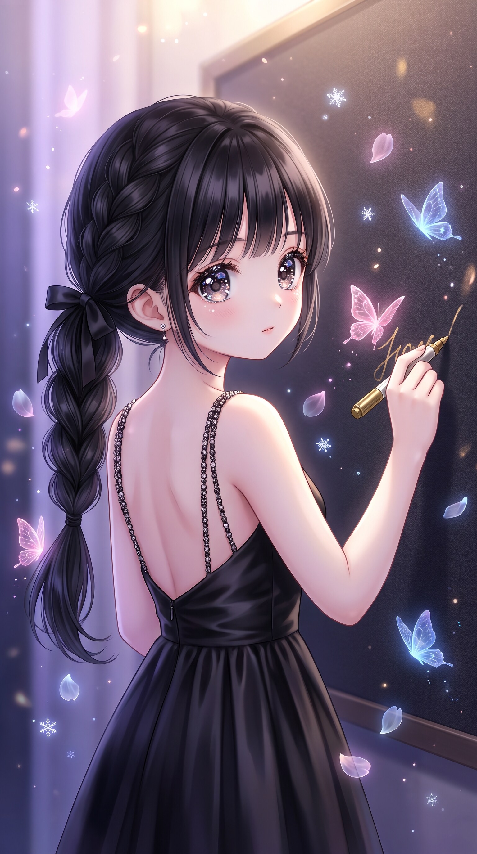 金筆の背影