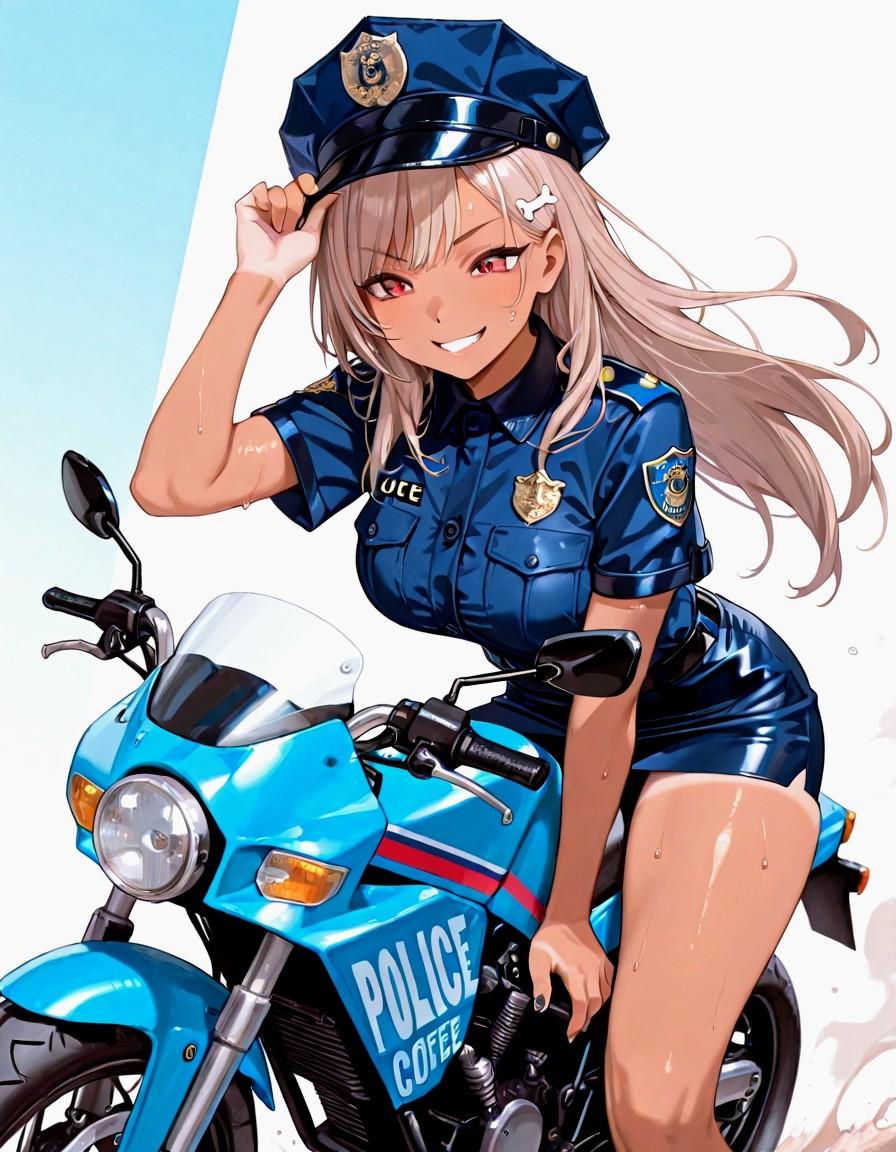 ミニスカおにくちゃん🍖ポリス🚨 | の人気AIイラスト・グラビア