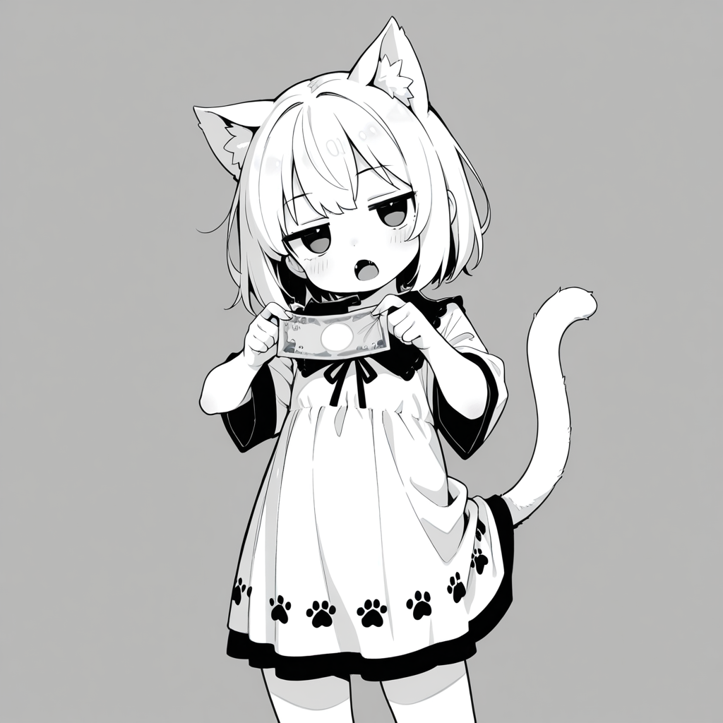 オイ！！作者！！ニャフサというものをこの大金で買って来るにゃ！！