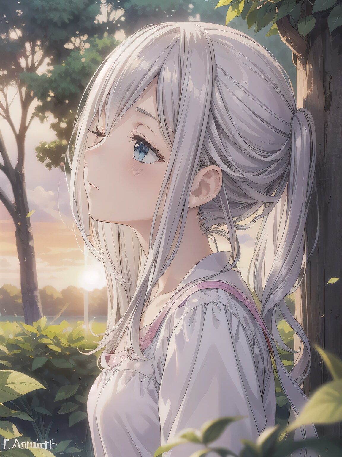 銀髪ロングで洋装の少女 | の人気AIイラスト・グラビア