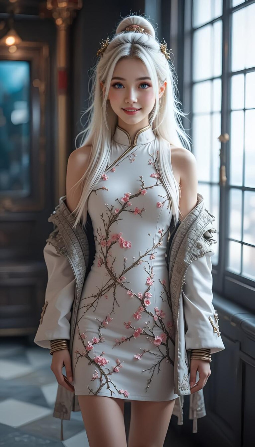 上着は肩落としで