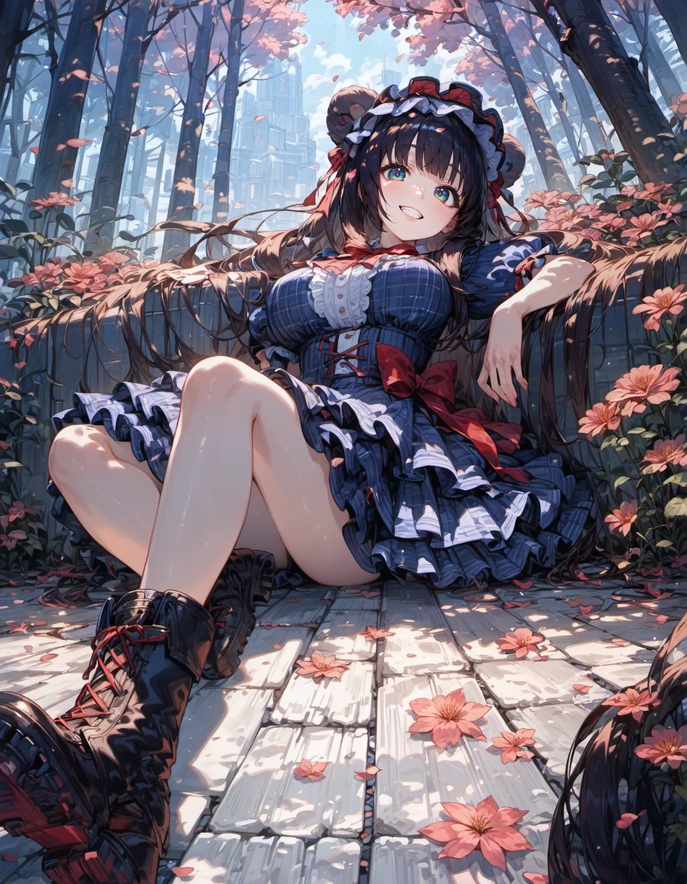 A Smile Between the Blossoms | の人気AIイラスト・グラビア