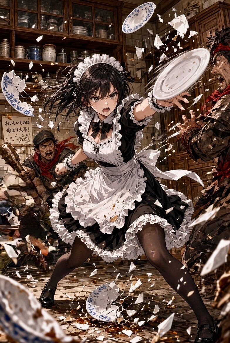 一家相伝 皿投げの術 | の人気AIイラスト・グラビア