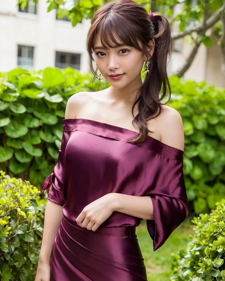 紫のオフショル