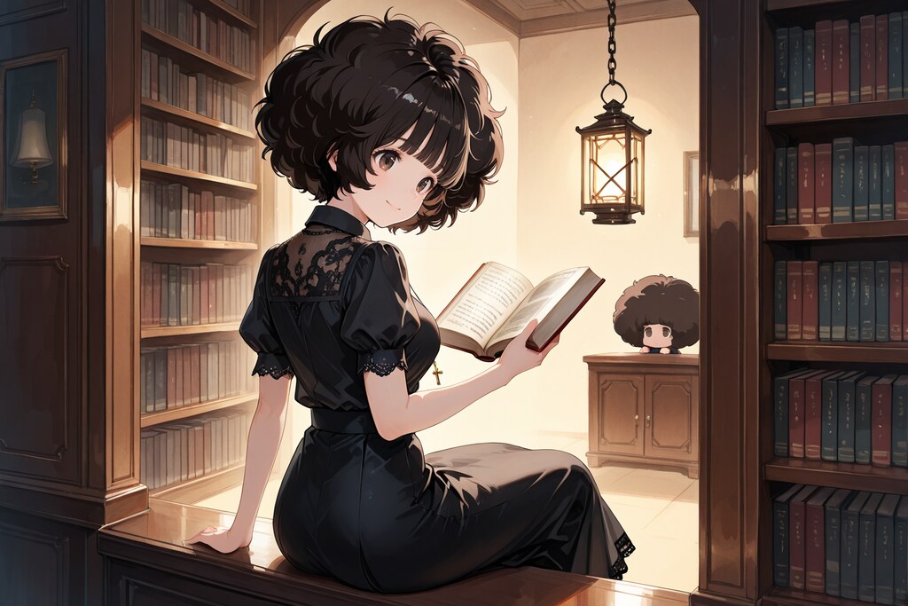可愛い本を読む