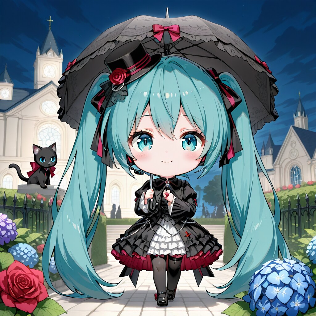 ちびミクのゴスロリ