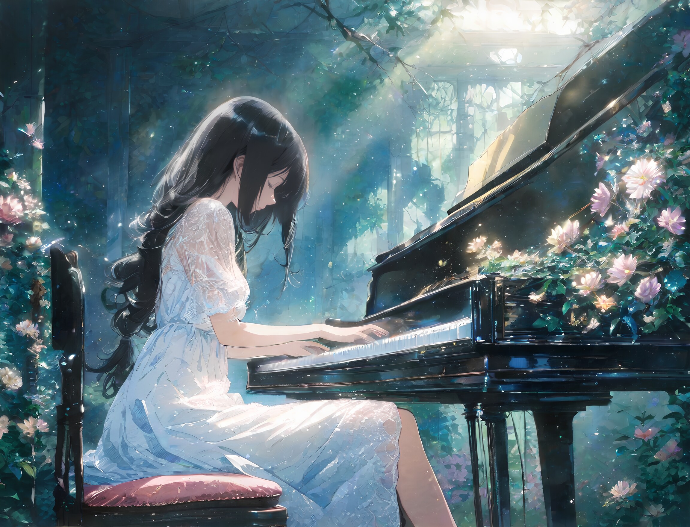 木漏れ日と旋律 | の人気AIイラスト・グラビア
