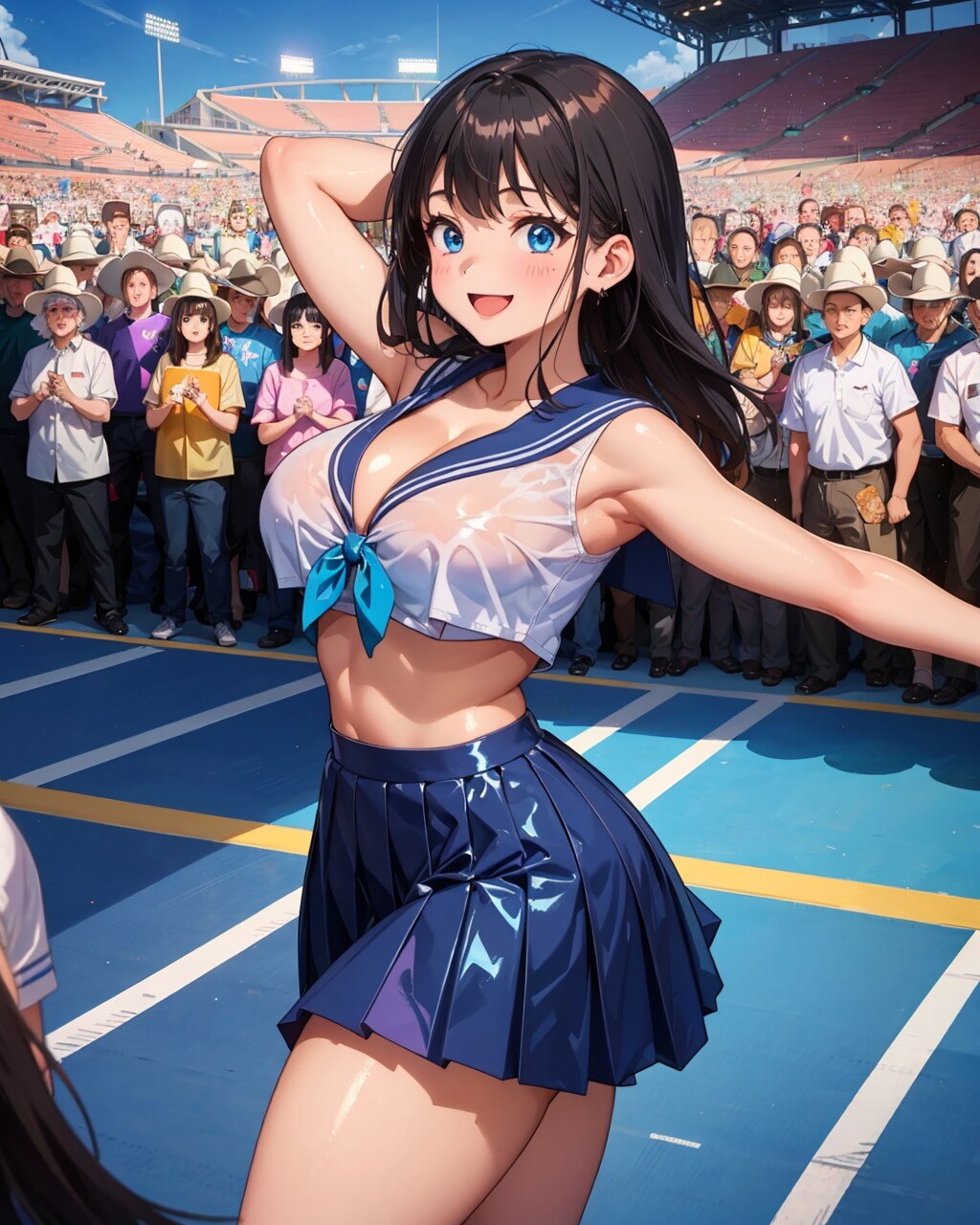 野球観戦でダンシング！