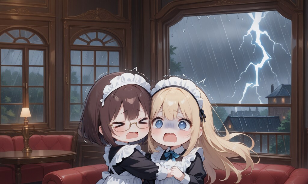 カミナリが！
