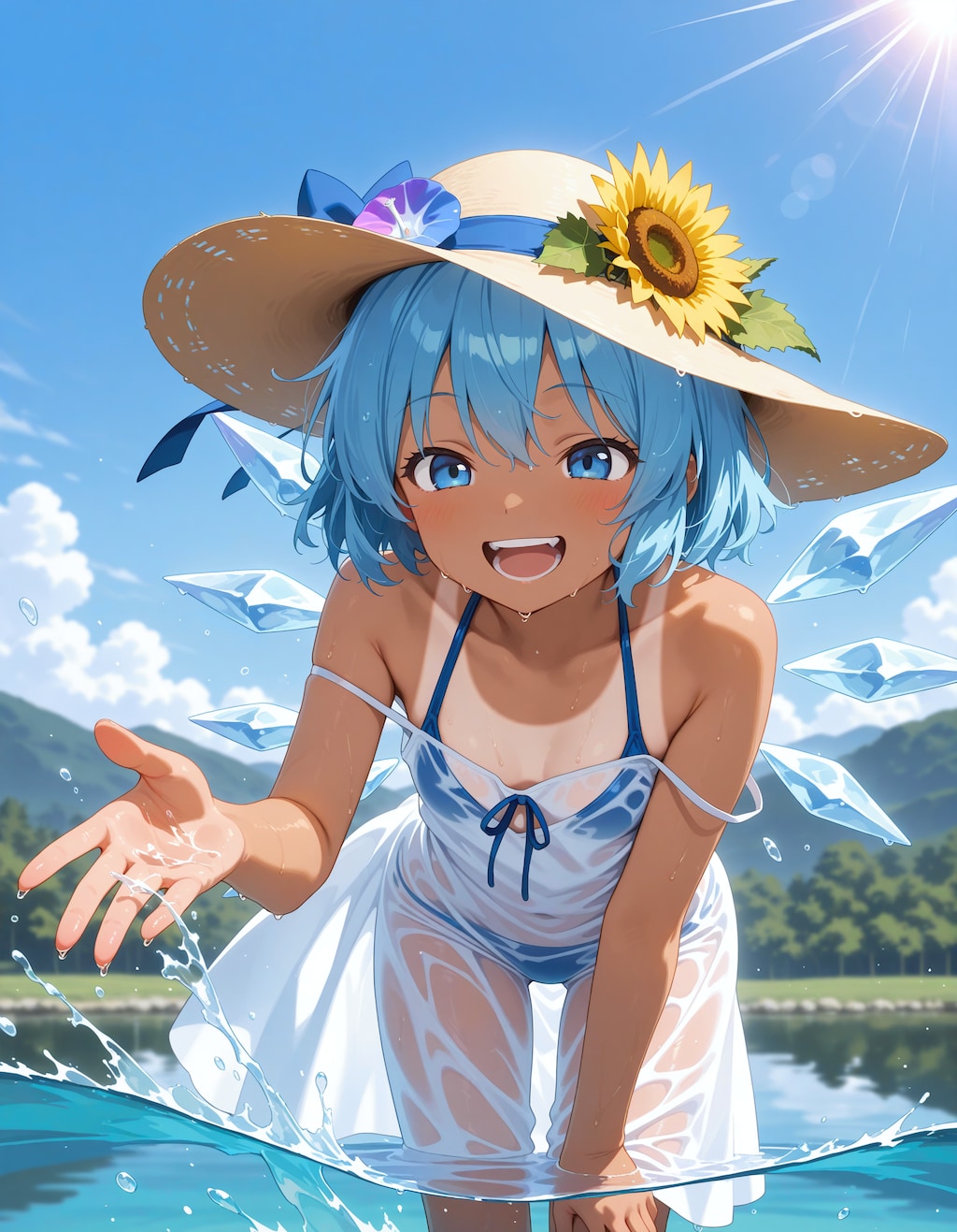 日焼けしたチルノ