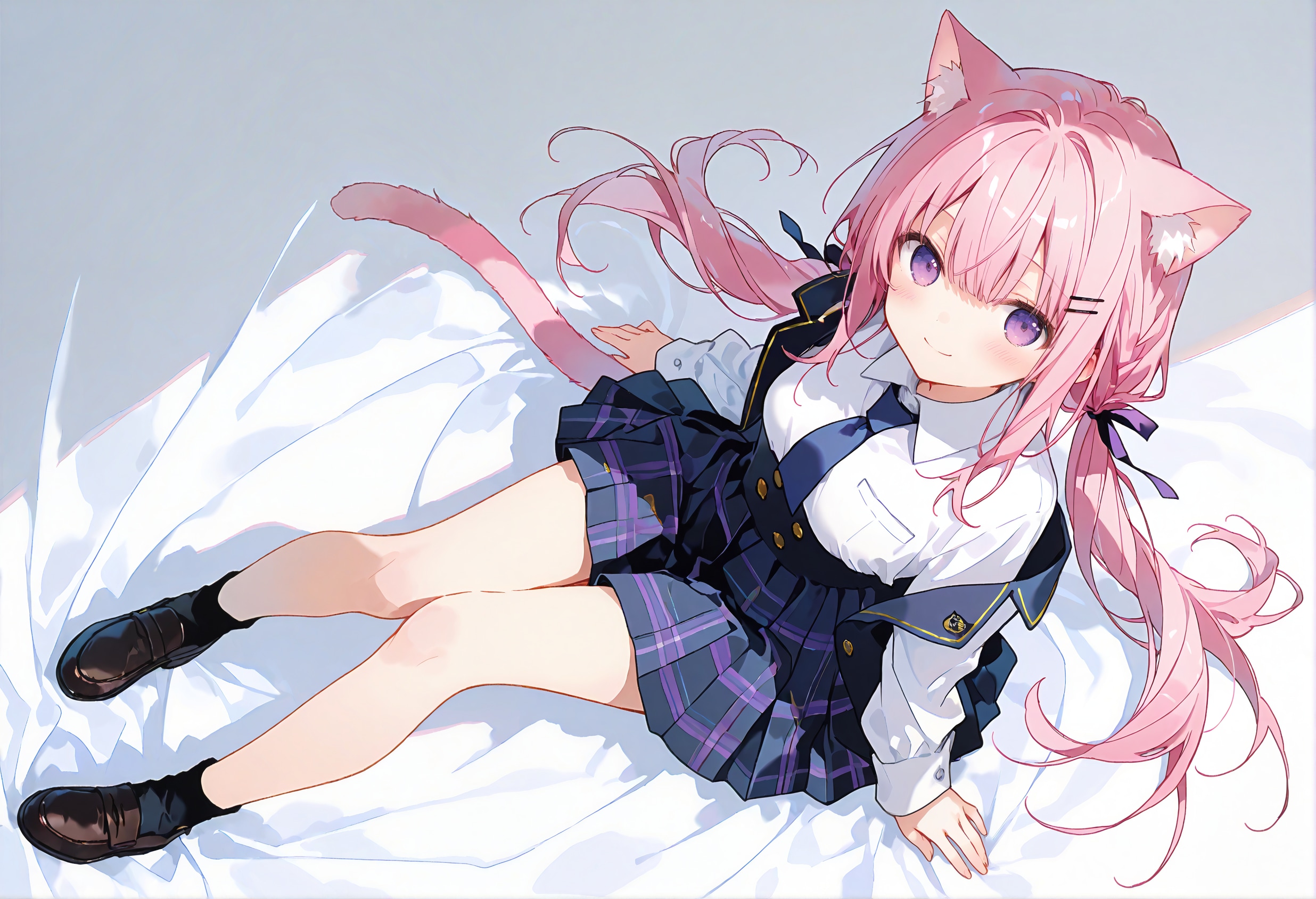 見下ろせば、桃色の好奇心 | の人気AIイラスト・グラビア