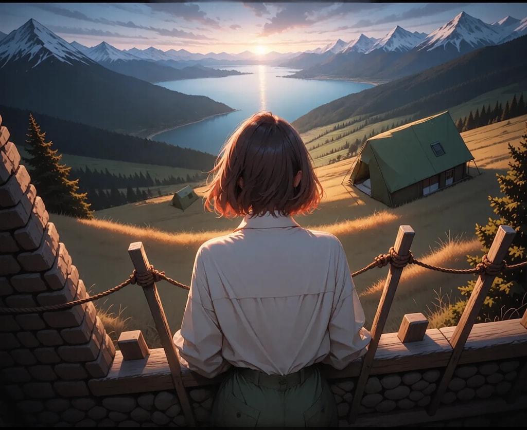 フィヨルドで見る朝日