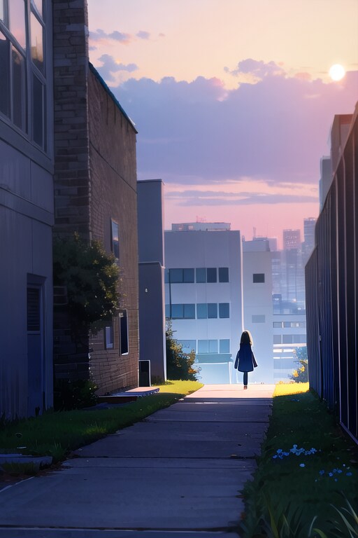 夕暮れのシルエット