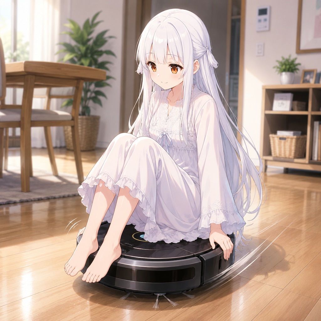 (ボツ)ルンバに乗るカスミ