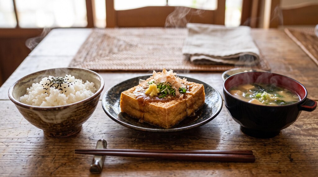 摩訶不思議食堂の厚揚げ膳