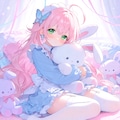 ぬいぐるみ抱っこ×アリス風スタイル～パステル～ 3枚目