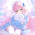ぬいぐるみ抱っこ×アリス風スタイル～パステル～ 2枚目