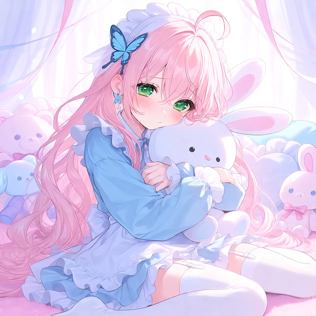 ぬいぐるみ抱っこ×アリス風スタイル～パステル～