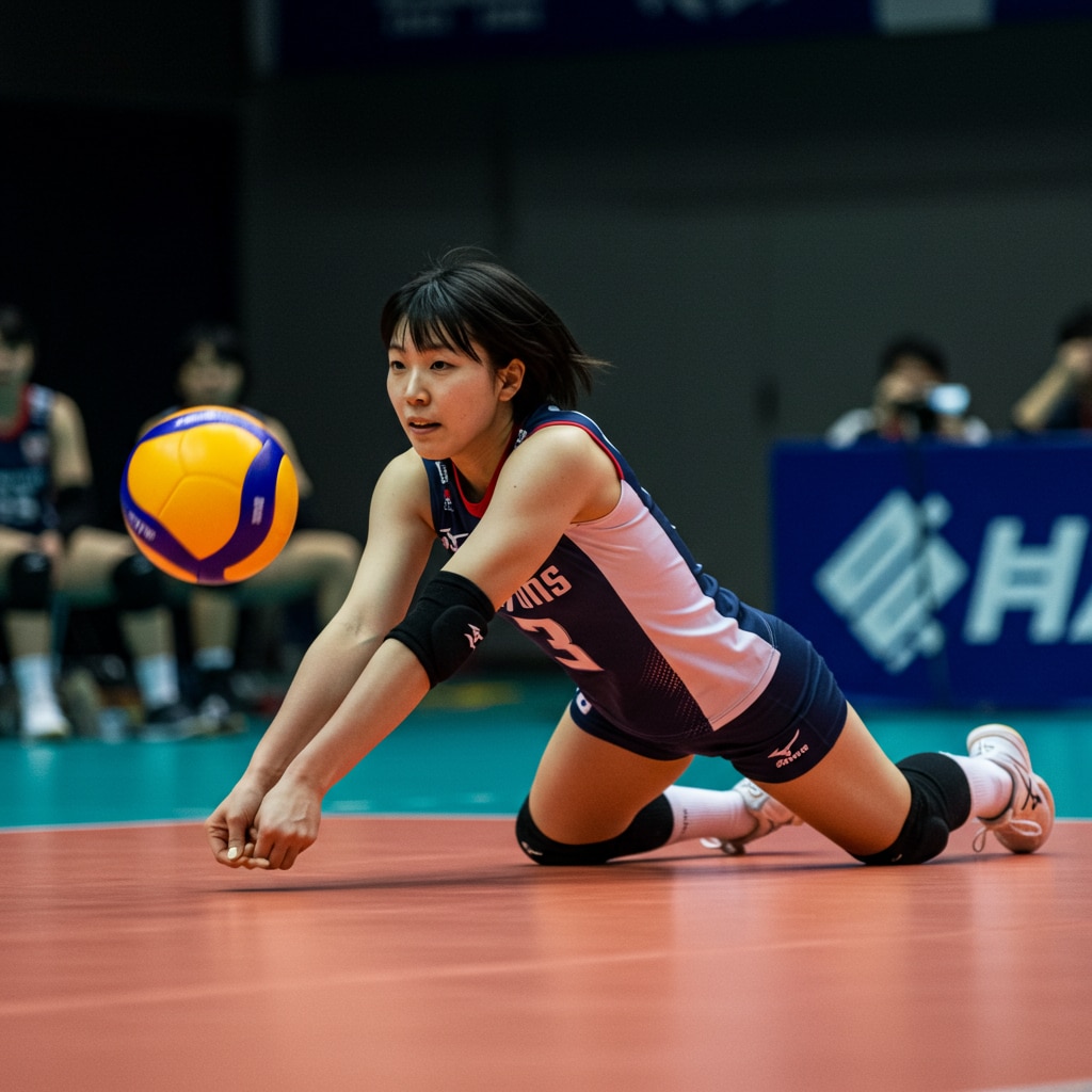 深夜のレシーブ習作