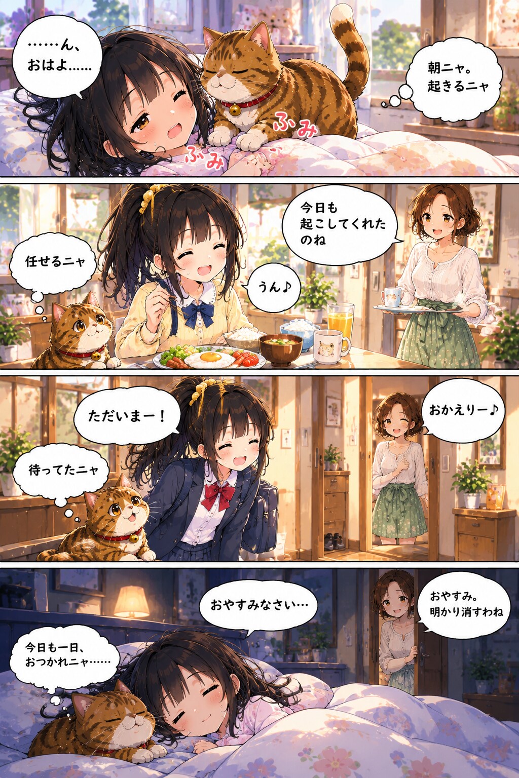 ねこちゃんとわたしょ～！ | の人気AIイラスト・グラビア