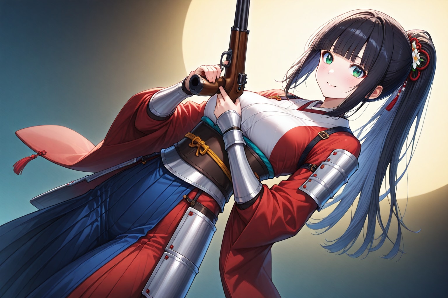 竹製和弓を持ってくれなかったので火縄銃を持った弓カオルさん | の人気AIイラスト・グラビア