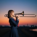 ＪＫ_夕暮れのトロンボーン奏者 8枚目