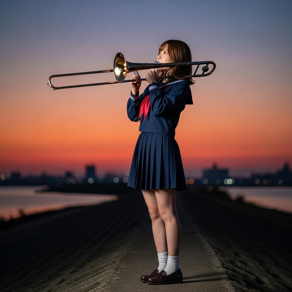 ＪＫ_夕暮れのトロンボーン奏者