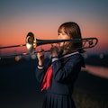 ＪＫ_夕暮れのトロンボーン奏者 10枚目
