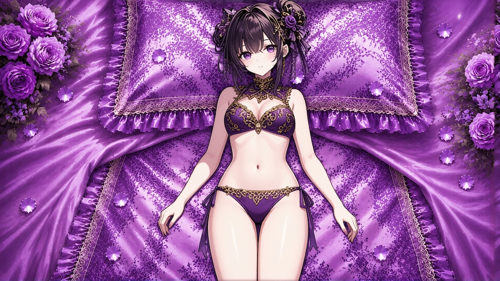 黒髪少女と水着　その5-1