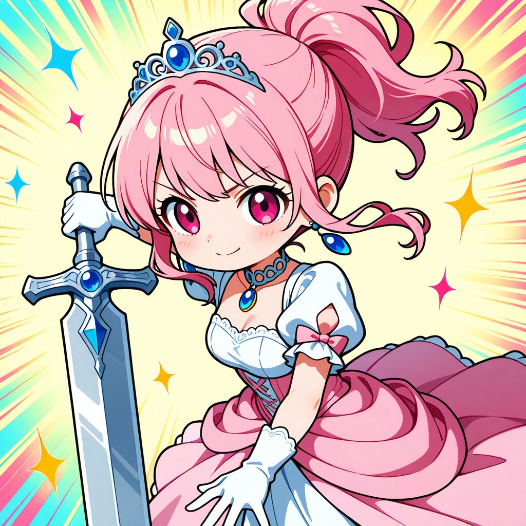 ポニーテールになった姫様